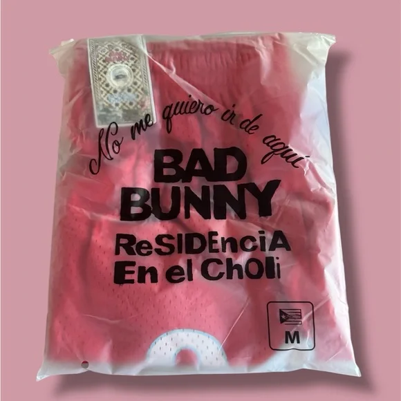 Bad Bunny Debi Tirar Mas Fotos Puerto Rico Red Athletic Men's Shorts Size Medium - Picture 4 of 5